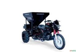 Triciclo Distribuidor de Adubo e Calcário com Esteira de Inox e Duas Turbinas - 400 kg