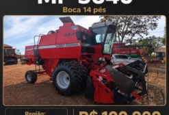 Colheitadeira Massey Ferguson MF 3640 Usada – Boca de 14 Pés