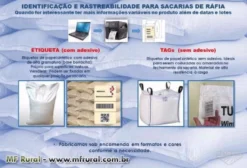 Etiquetas para Sacos de Ráfia e Big Bags - Adesivas, Térmicas e Costuráveis em Guarulhos SP