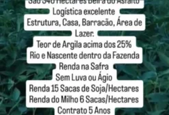 Fazenda para Arrendamento em Guia Lopes da Laguna – MS