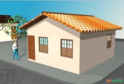 Kit de Painéis EPS para Casa 42m² - 2 Quartos, Sala, Cozinha e Banheiro