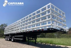 Carreta Gaiola para Transporte de Gás – 1376 Botijões P13 – 4 Eixos