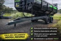 Caçamba Basculante Metálica Trinit 7T - Nova - Pranchita/PR