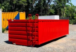 Caçamba Container Baixa 17m³ Metálica Reforçada – Uso Rural e Industrial