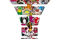 Protetor de Tanque Universal Sticker Bomb Tank Pad Resinado para Motos