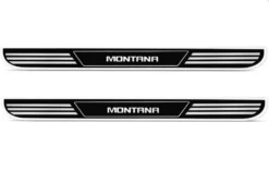 Par de Adesivos Resinados Laterais para Estribo – Chevrolet Montana 2023-2025 – Preto 45x3,3cm