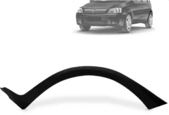 Moldura Alargadora de Para-lama Traseiro Esquerdo para Chevrolet Corsa Hatch 2003-2012 - Preto DTSO