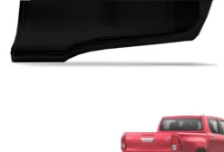 Ponteira de Para-choque Traseiro para Toyota Hilux 2016-2025 – Lado Direito – Preto – Bepo
