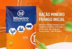 Ração Mineiro Frango Inicial 40kg – Alta Conversão e Imunidade