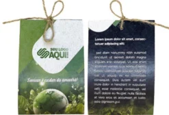 Kit Brindes Ecológicos Tag Natureza – 100 Unidades em Papel Reciclado com Sementes