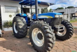Trator New Holland 7630 4x4 2014 – 6500h, Pneus Dianteiros Ressolados Novos